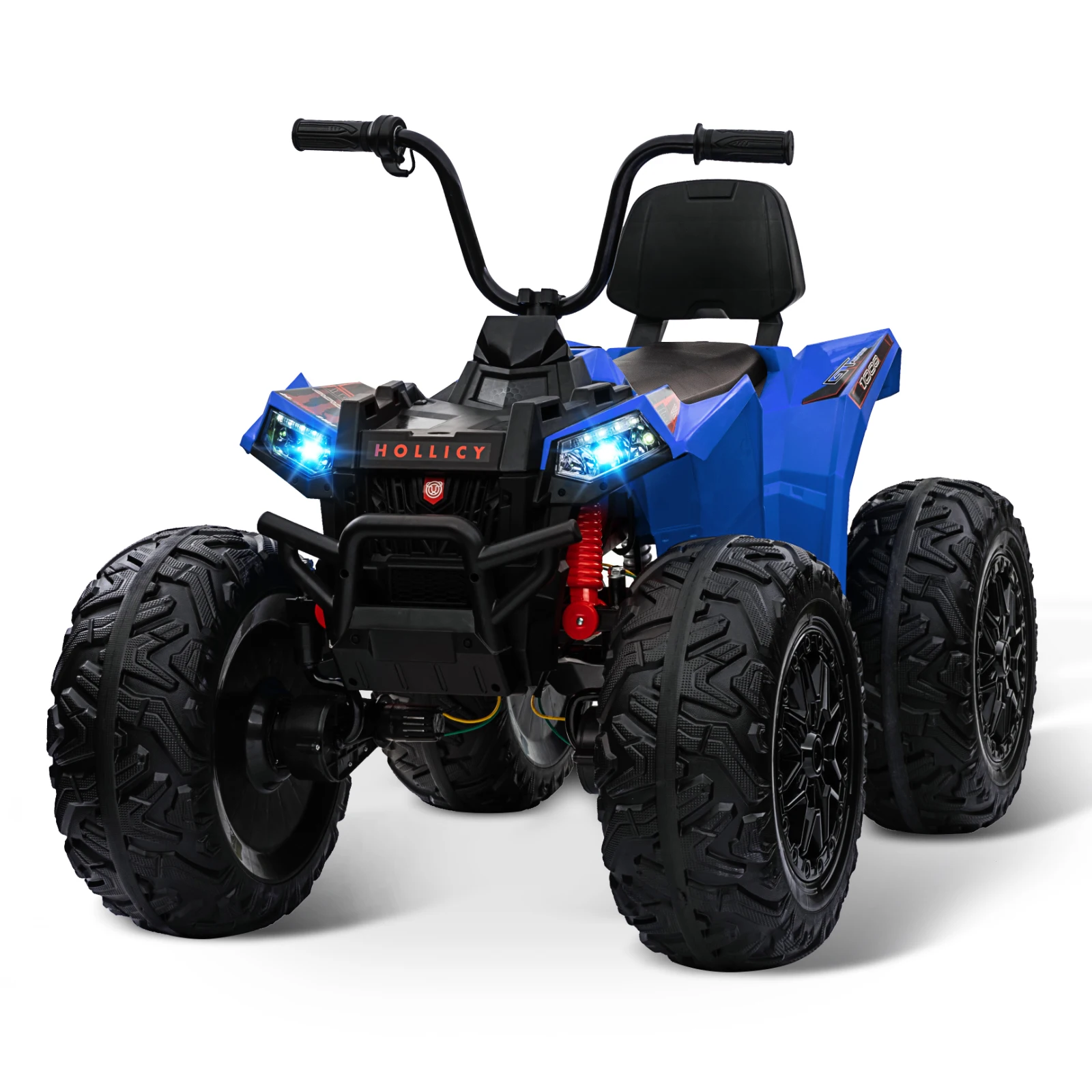 24V Kids ATV, Two Seater Ride on Car 4WD Quad Electric Vehicle, 4x100W Powerful Engine, with 7AHx2 Large Battery, Accelerator