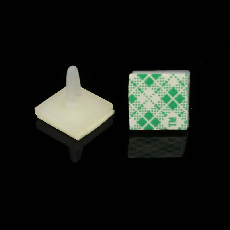 50/100pcs HC-5 Self Adhesive Mount Wire Tie Fixed Clip On PCB Spacer Standoff Locking Snap-In Fixed Clips Adhesive Cable Clamps