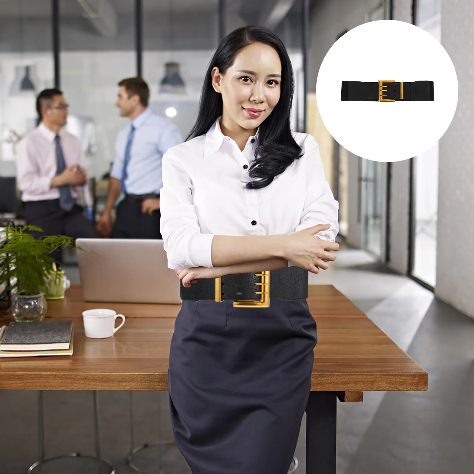 

1Pcs Wide Elastic Waist Belt Chic Fashion Dress Accessories for Women Stylish Decorative Waistband Lady Wide Waist Belt