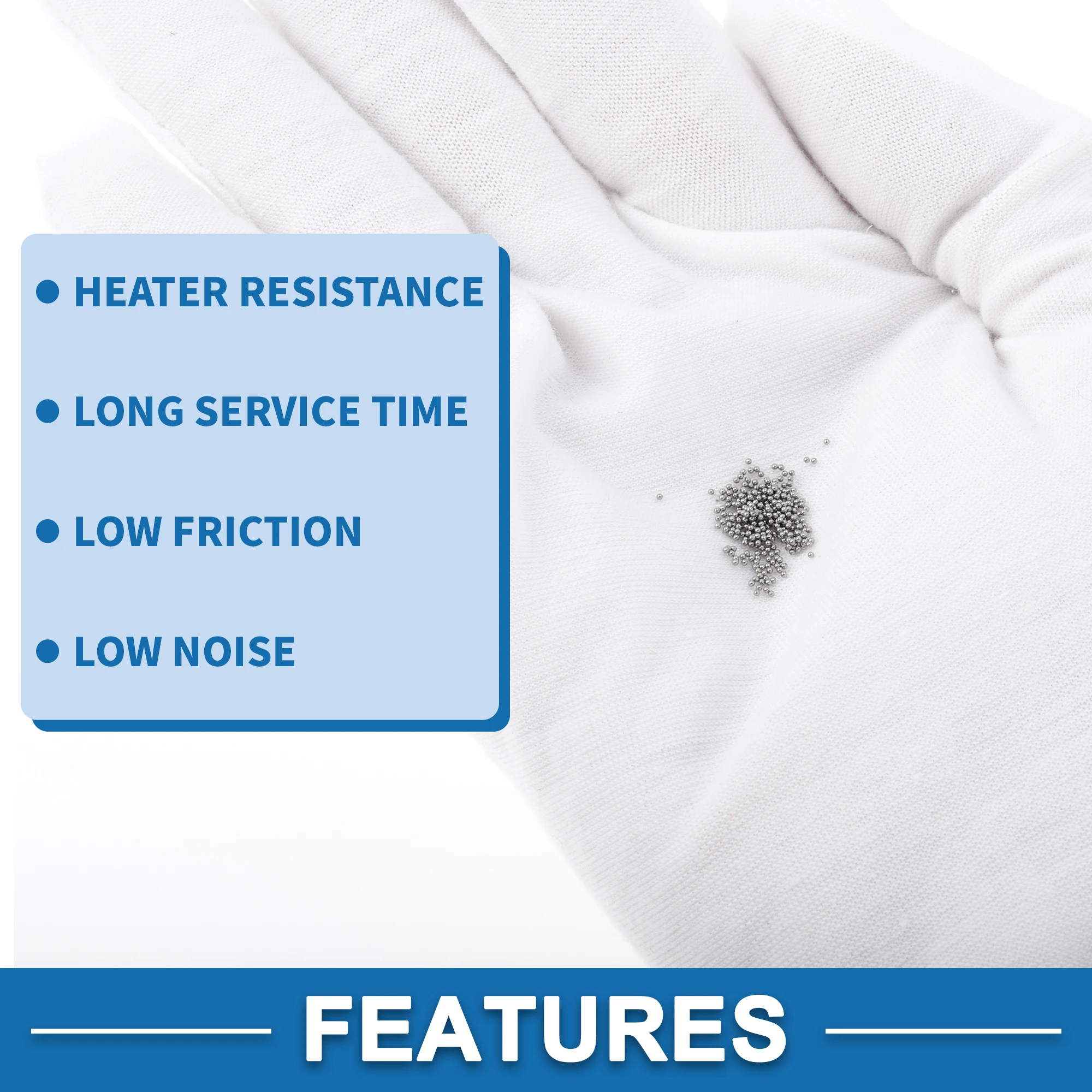 X Autohaux 1.2 مم محمل كروي فولاذي G100 كرة دقيقة فضية اللون 1500 قطعة #5