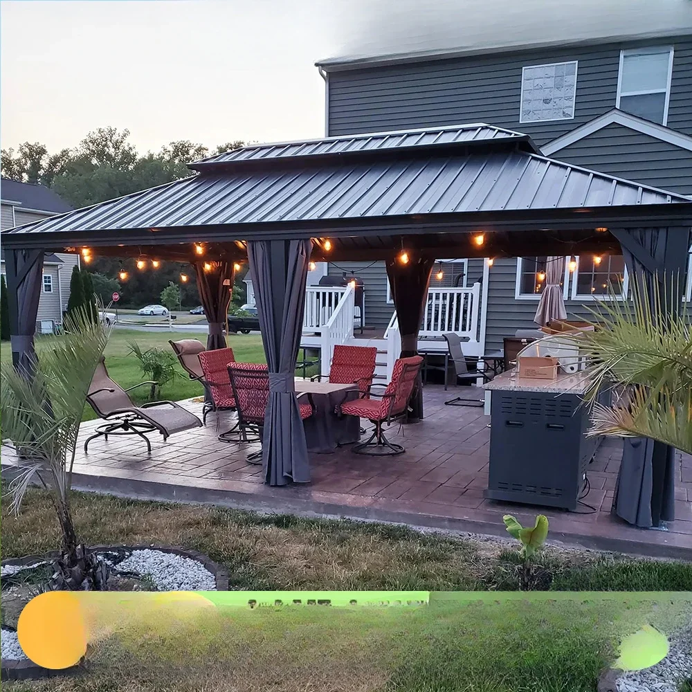 Safe Lawns Greenhouse Pergola 12x18 Farmhouse Recreation Courtyard Garden Tent Sunshade Canopy Mobile House Yard Awning Sun Room