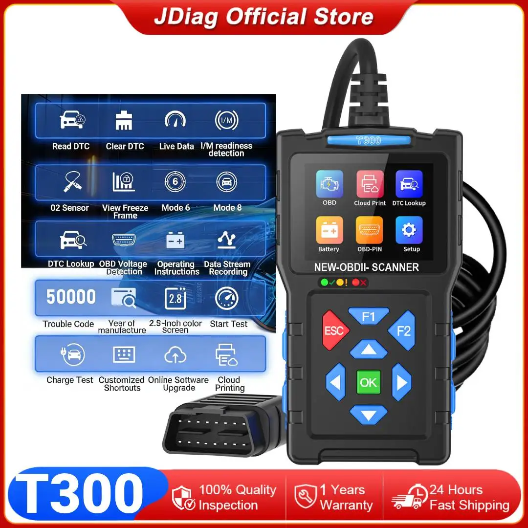 

Диагностический сканер Topdiag T300 OBD2 для автомобилей и грузовиков, считыватель кодов неисправностей двигателя, 2-в-1 тестер автомобильных аккумуляторов, диагностический инструмент, сканер автомобильных неисправностей