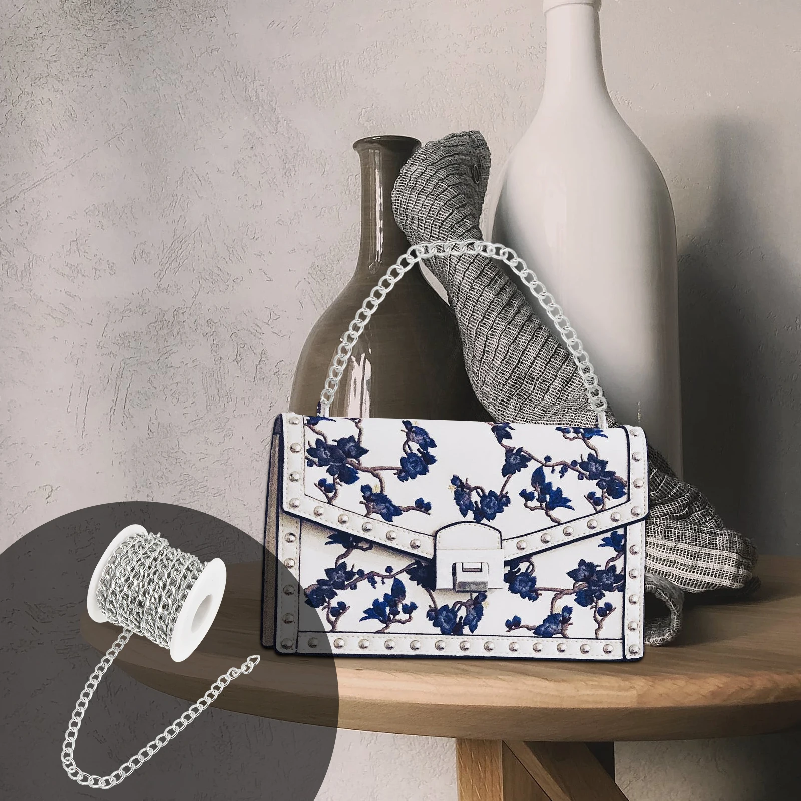 

5M Aluminum Curb Chain Metal Jewelry Accessories DIY Decorative Chain for Necklace Bracelet Making Lightweight Bulk Link Chains