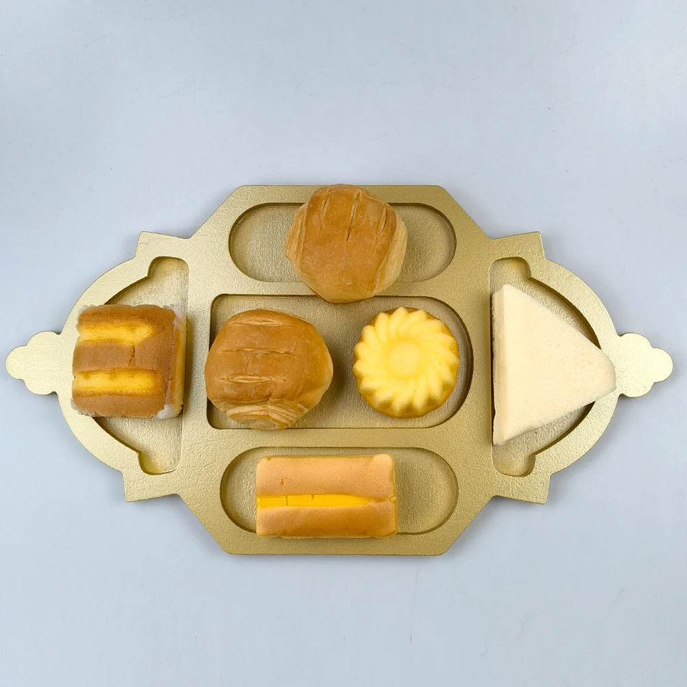 

Wooden Serving Lantern Fruit Tray for Eid Dessert Dried Snack Storage Decorative Food Platter Reusable Appetizer Plate