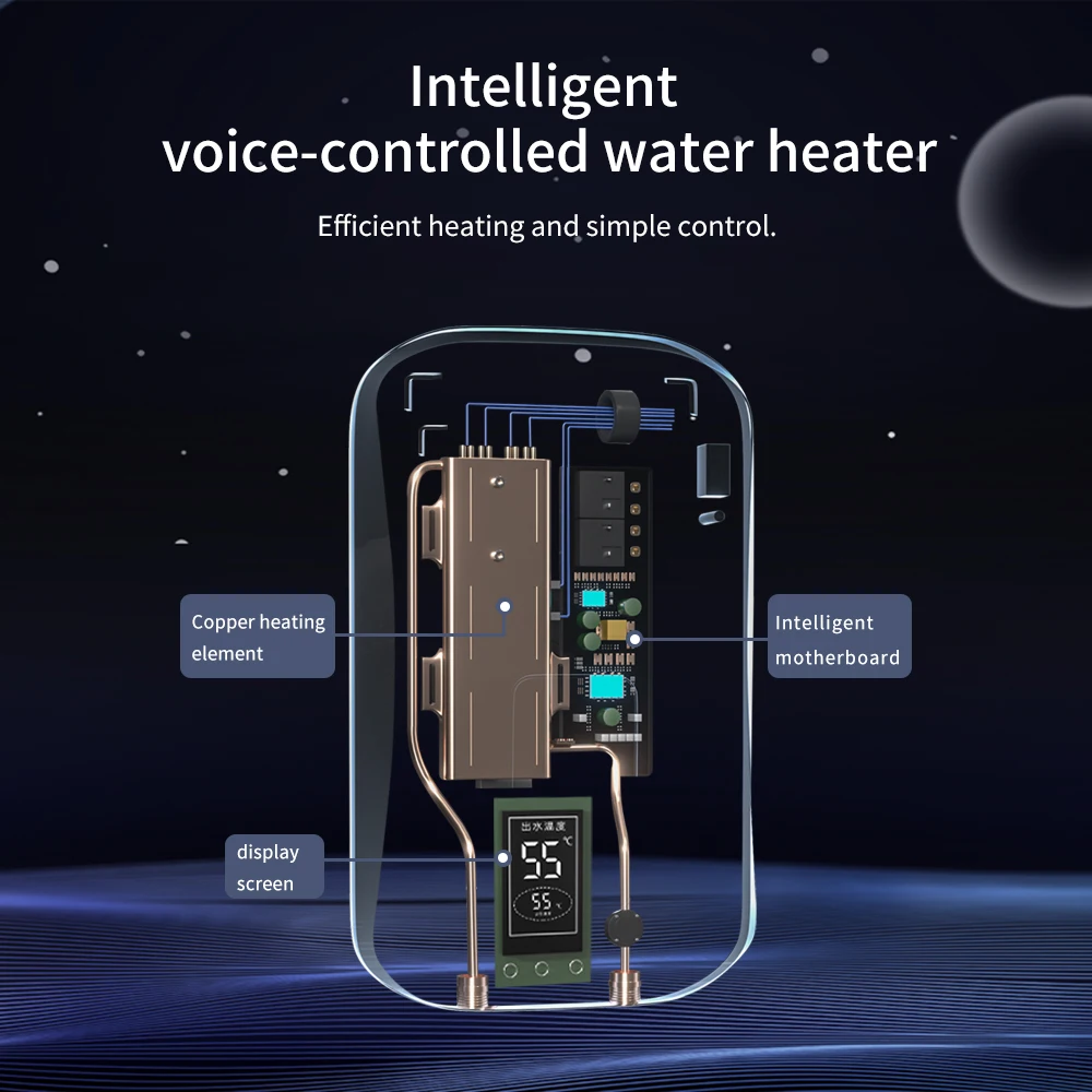 OEM Customized 220V Electric Water Heater Geyser Salon Spa Tankless Hot Shower System for Household and Bathroom Use