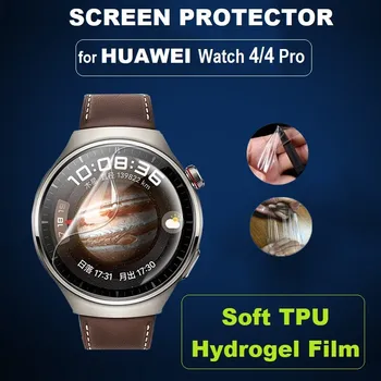10 adet yumuşak TPU hidrojel koruyucu film için Huawei izle 4/4 Pro Smartwatch HD şeffaf ekran koruyucu