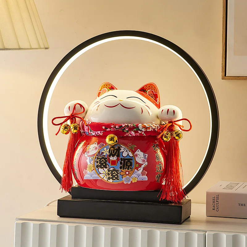 Lucky cat ceramic ornaments living room TV cabinet desktop decorations cashier decoration opening gift