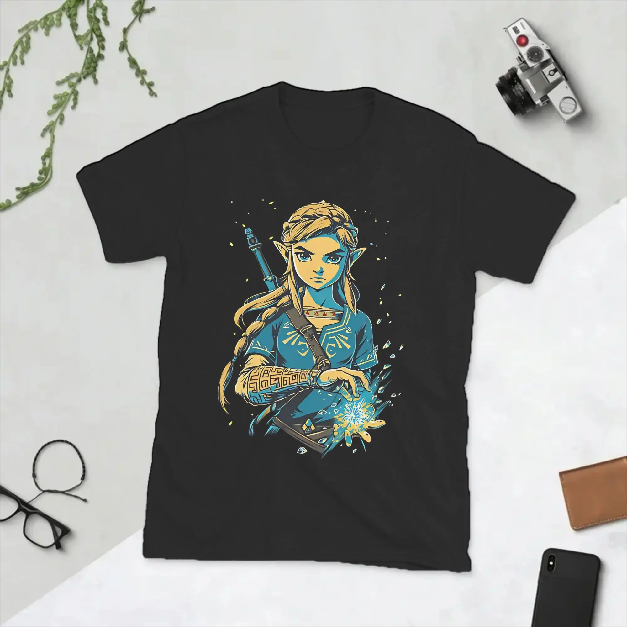 Men's T-Shirts Zeldas Legend Link Humorous Pure Cotton Tees Short Sleeve Game Anime T Shirt O Neck Tops New Arrival