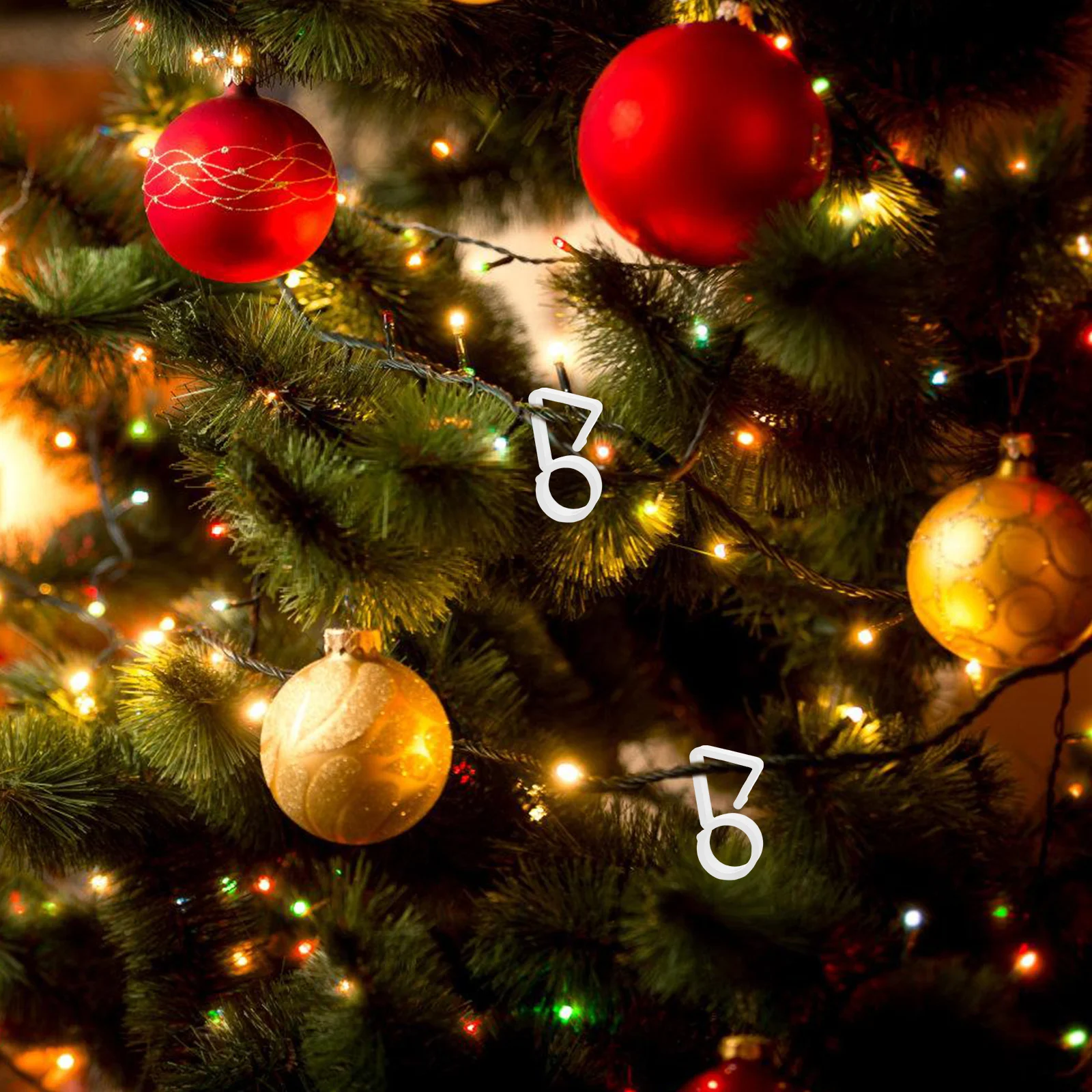 

100 Pcs Hook Decorations Indoor Hangers Hooks for Hanging Lights Decorate Lamp Ornaments outside Plastic New Year