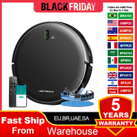 LIECTROUX L200 Robot Vacuum Cleaner & Wet Mop Combo,Smart Mapping,WiFi App,4KPa,Brushless Motor, Electric control water tank