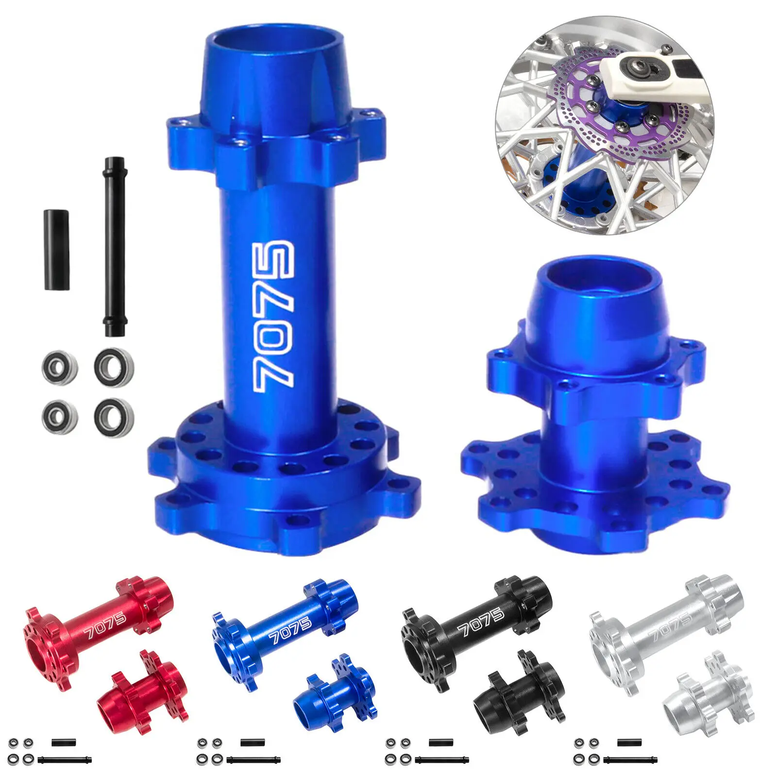 

1 Set Replacement Aluminum Alloy 7075 Front & Rear Wheel Hex Hubs Set For Losi 1/4 Promoto-MX Motorcycle RTR Accessories Upgrade