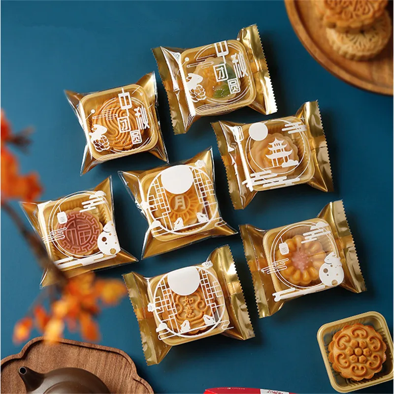 100 Stücke Einweg Mond Kuchen Verpackung Eigelb Gebäck Chinesische Mitte Herbst Festival Maschine Versiegelte Beutel – Detail 1