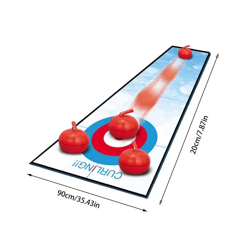 Curling Spel Tafel Bowling Spel Educatief Plezier Curling Bowling En Golf Activiteit Met Mat Voor Kinderen Ouders Feest Reizen