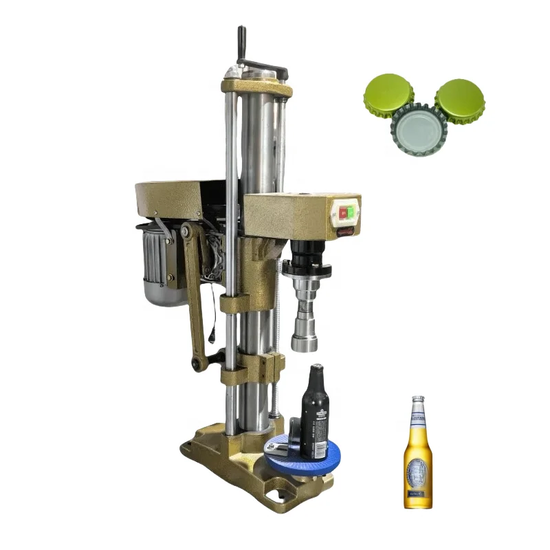Semi Automatic Carbonated Soda Beer Glass Bottle Corker Metal Caps Crown Cap Sealer Machine Lids Bottle Caps Closures Machines