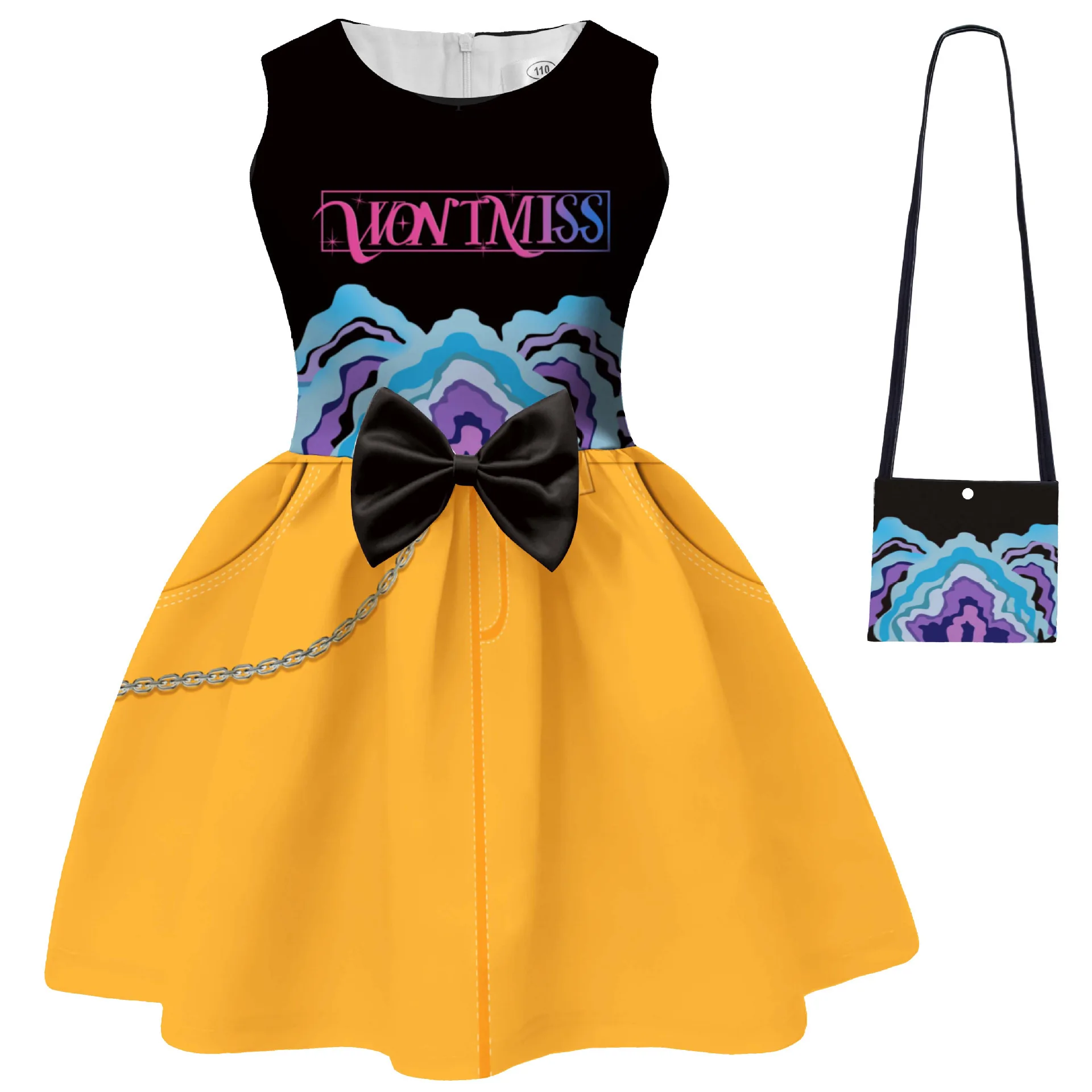 أزياء K-Pop شيطان الصيادين التأثيرية للفتيات ملابس حفلات الهالوين بدون أكمام للأطفال فستان أنيمي أيدول رومي ميرا زوي