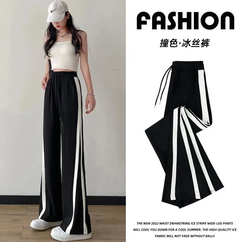 

Summer Maternity Pants Wide Leg Pants Spring Autumn Casual Sports Pants Autumn Black Bottomed Maternity Pants