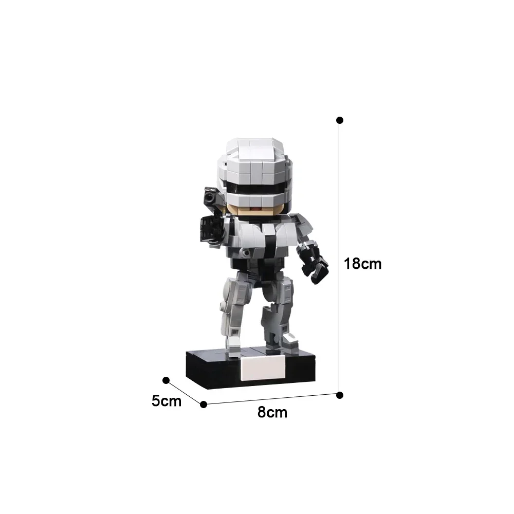 Gobricks MOC Robocop Robot Bricks Model Action Movie Figure Robocop Mechanical War Police Building Block Educational Toys Gifts