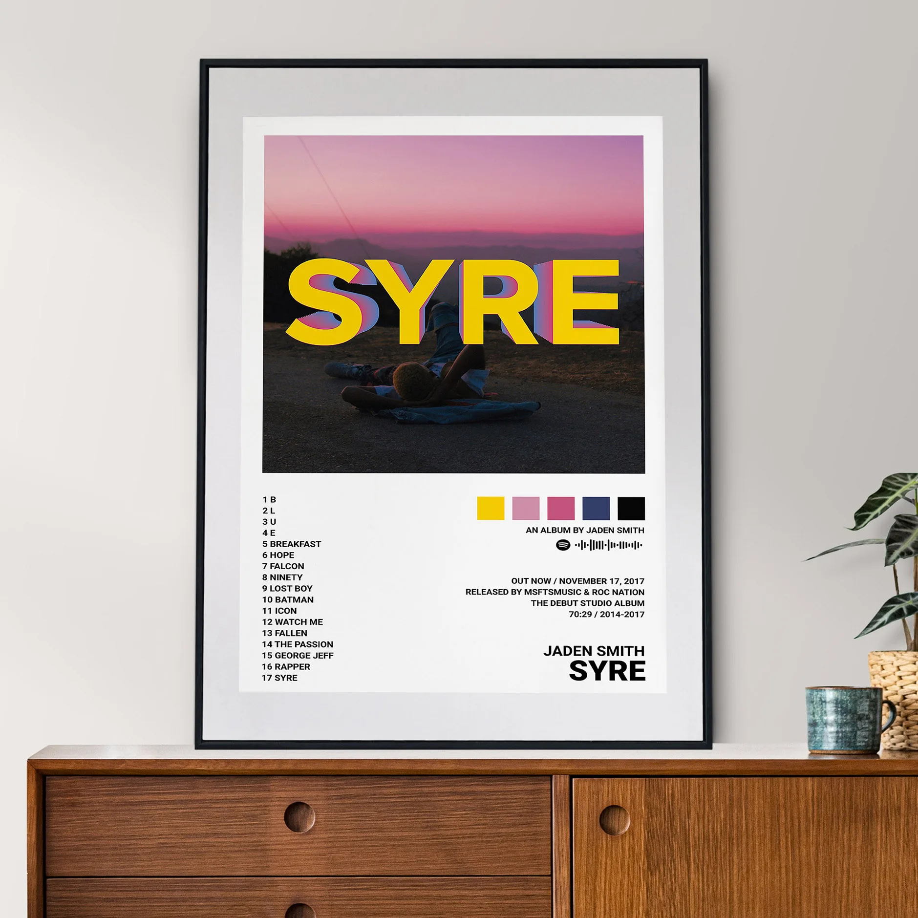 American Singer Jaden Smith Music Album SYRE Cover Art Home Wall Decor Pictures For Room Bar Canvas Painting Print Posters Gift