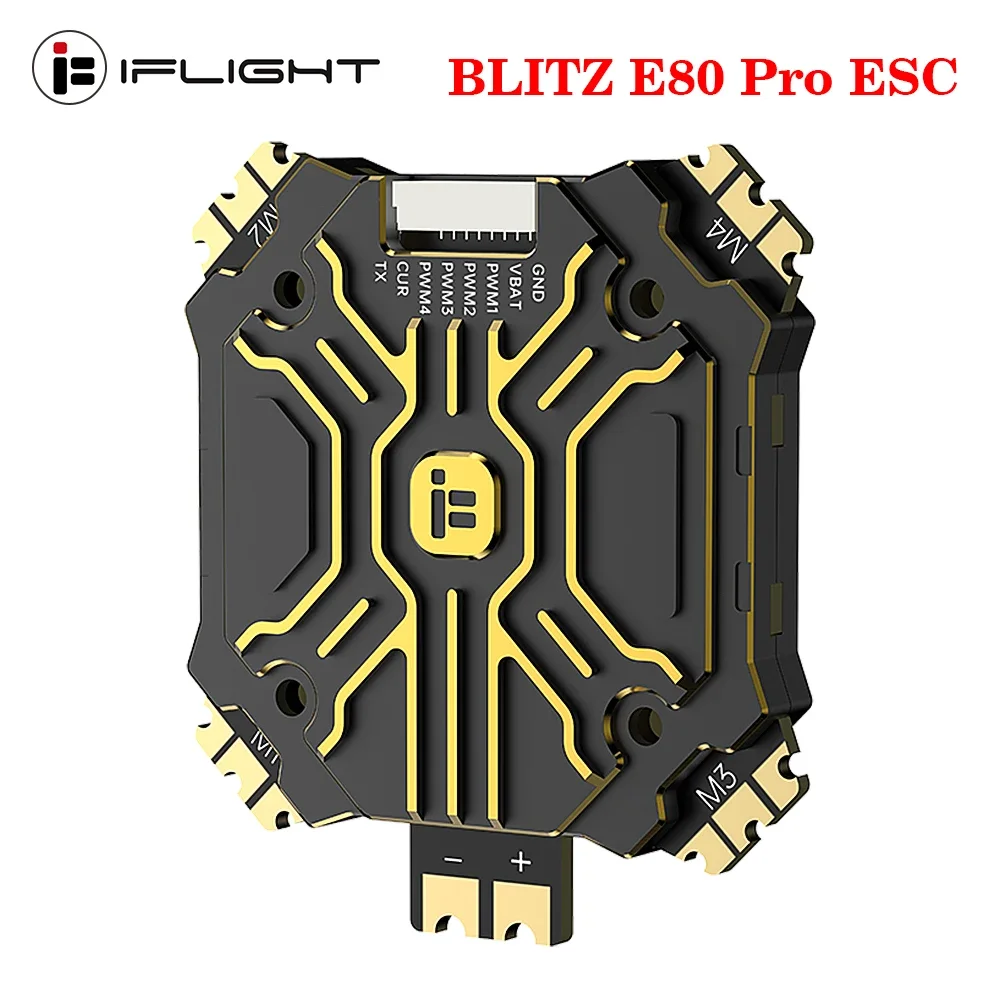 IFlight BLITZ E80 Pro 4-IN-1 ESC BLHeli32 2-8S Lipo는 RC FPV 드론용 DShot/ DShot150/ 300/ 600/ MultiShot/ OneShot 등을 지원합니다.