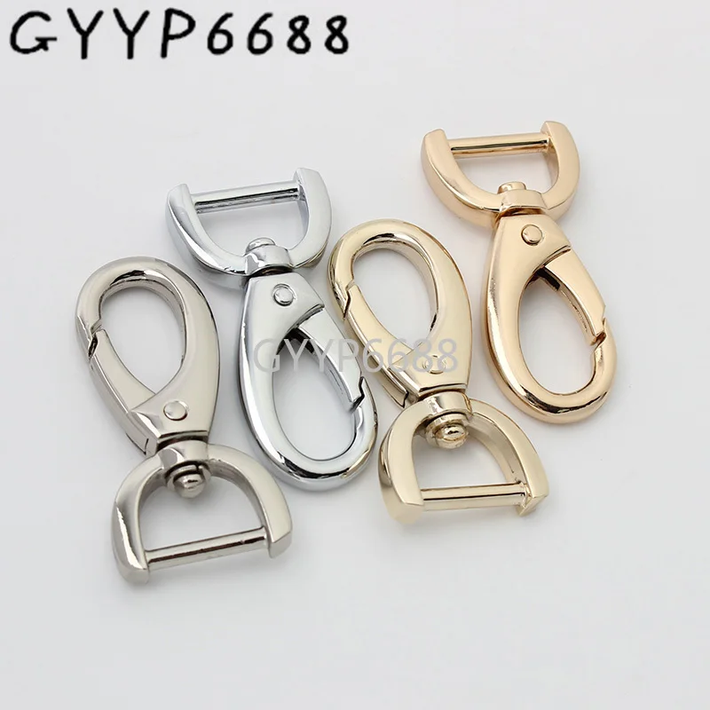 10-30-100pcs 5colors 16mm 19mm chrome color alloy trigger snap hooks for madam chain strap purse replacement hardware