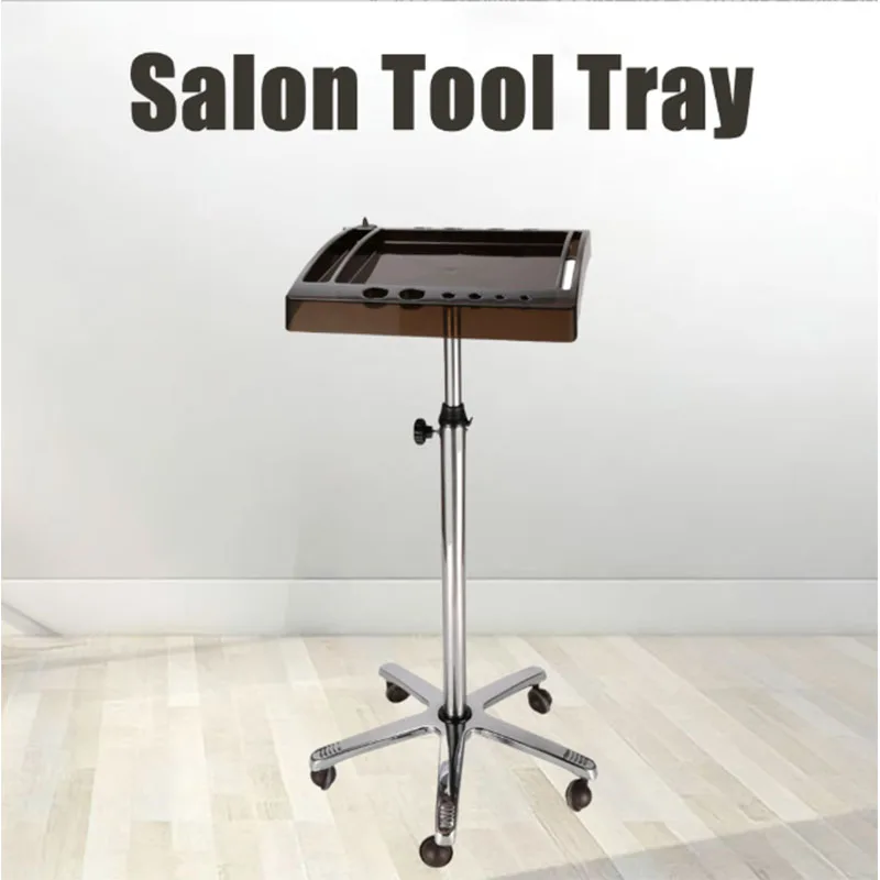 

Salon Hair Dye Trolley Cart with Mechanical Timer Height Adjustable Rolling Stylist Tool Tray Cart for Barber Shop Hairstylist
