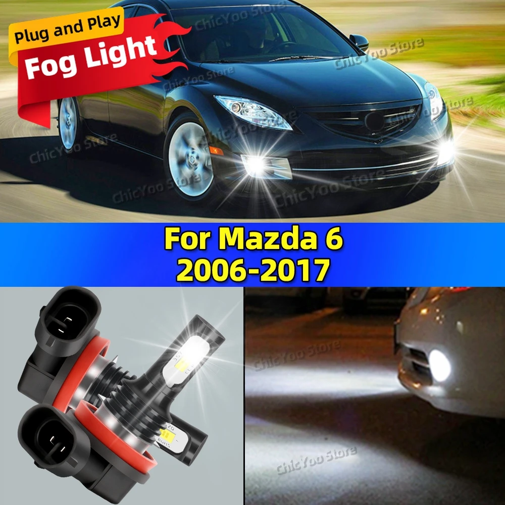 LED Auto Nebel Glühbirnen Lampe Für Mazda 6 2006-2017 2007 2008 2009 2010 2011 2012 2013 2014 20000LM Ultra Helle Stecker und Spielen
