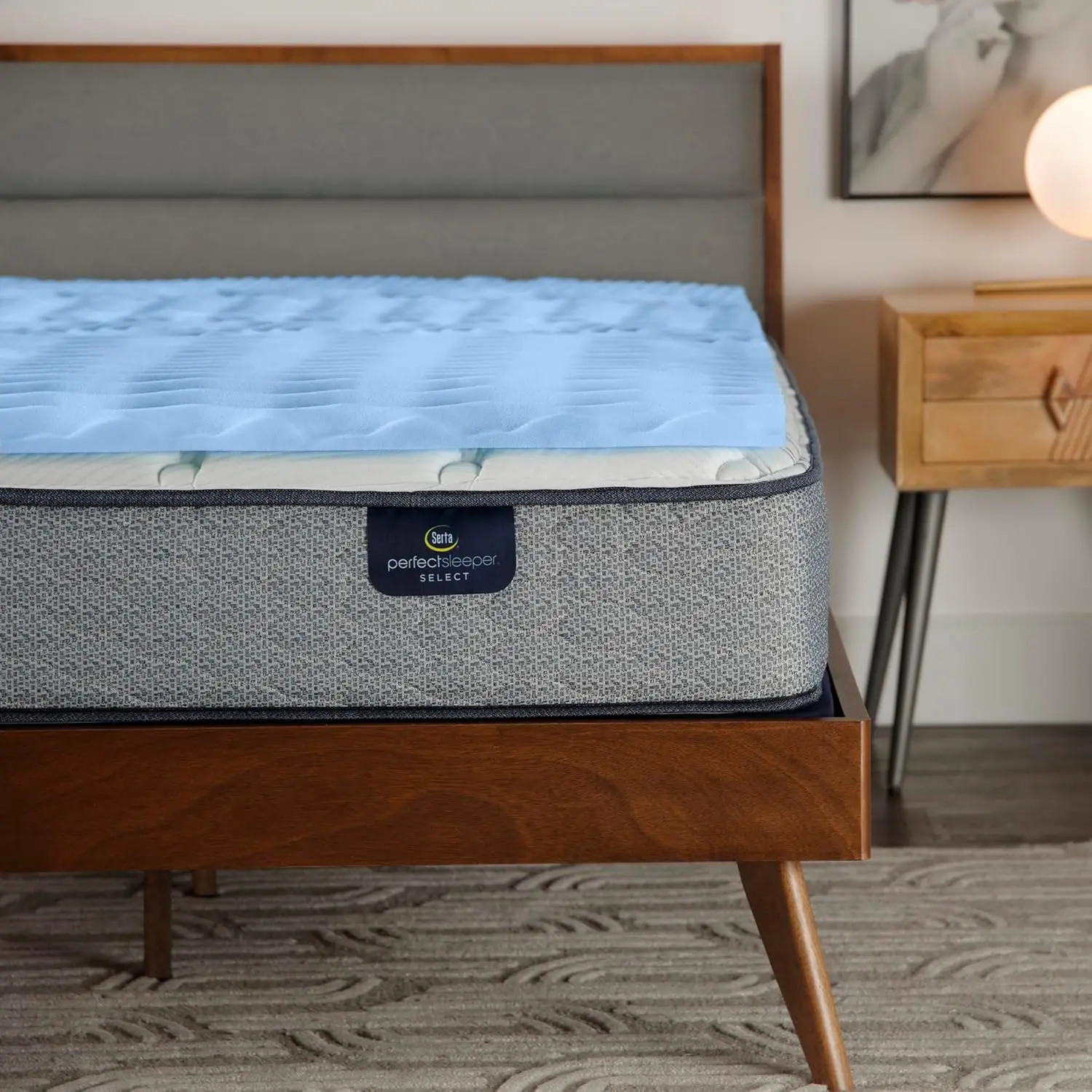 

Comfort Zone Cooling Memory Foam Mattr Topper, 1.5 H, Twin Xl