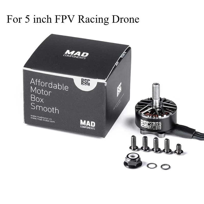 

MAD 2207.5 BSC Brushless Motor Drone 1777KV 1999KV 1750KV 1950KV 2100KV for FPV 5-inch 6S FC Racing Drone