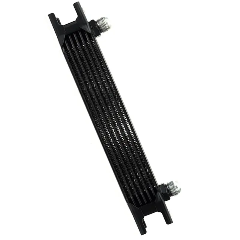 AB96-AN10 Oil Cooler For British Type Universal Transmission Oil Cooler Kit Stacked Plate 7 Rows Aluminum Radiator