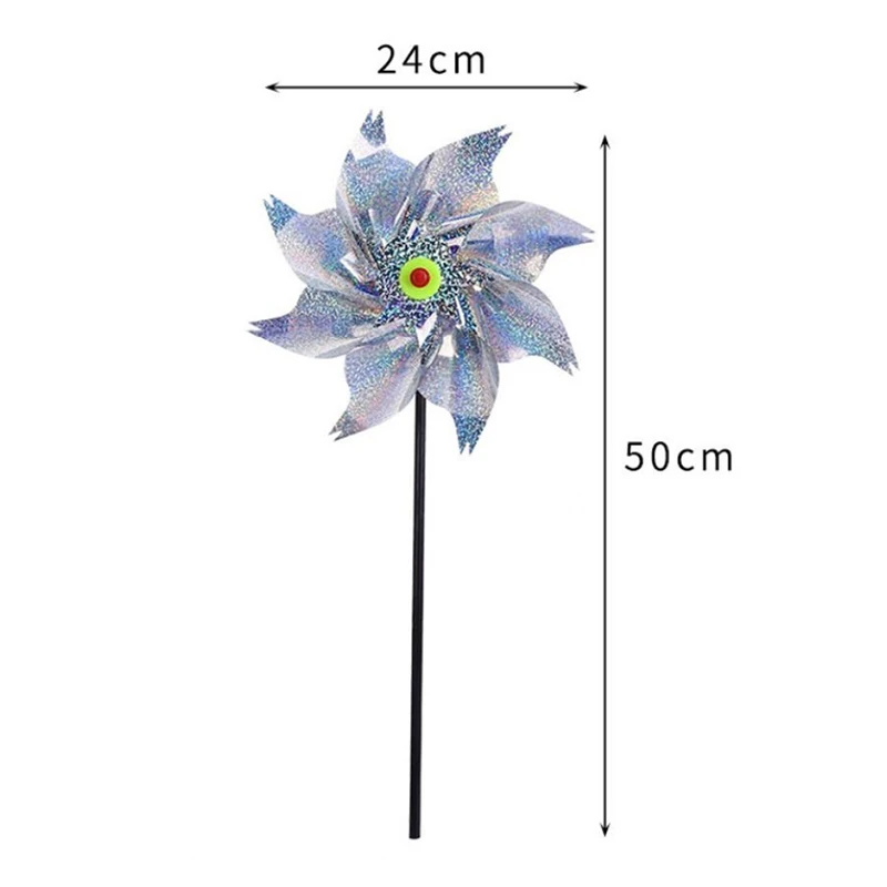 Garden Yard Bird Repeller Pinwheels, 1/5PCS Reflective Windmill Spinner Decorations