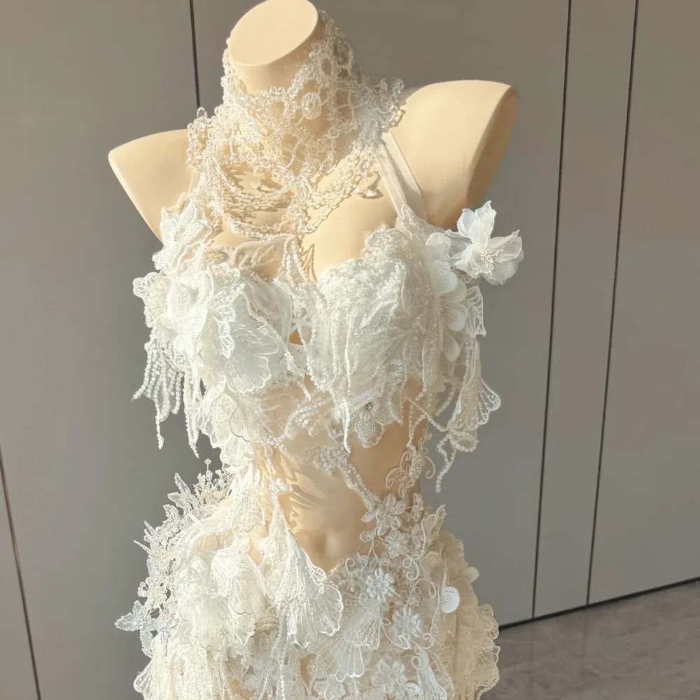 ZIWU Design Angel Luxury Lace Dress - Evening Wedding Photo Shoot - Fish Tail Gown