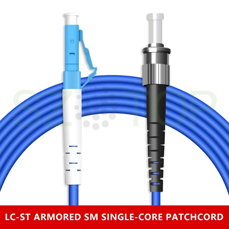 20M Armored Fiber Patch Cord LC SC FC ST UPC APC Fiber Patch cord SM SX Fiber Optic Patch Cord Fiber Optic Pigtail customized