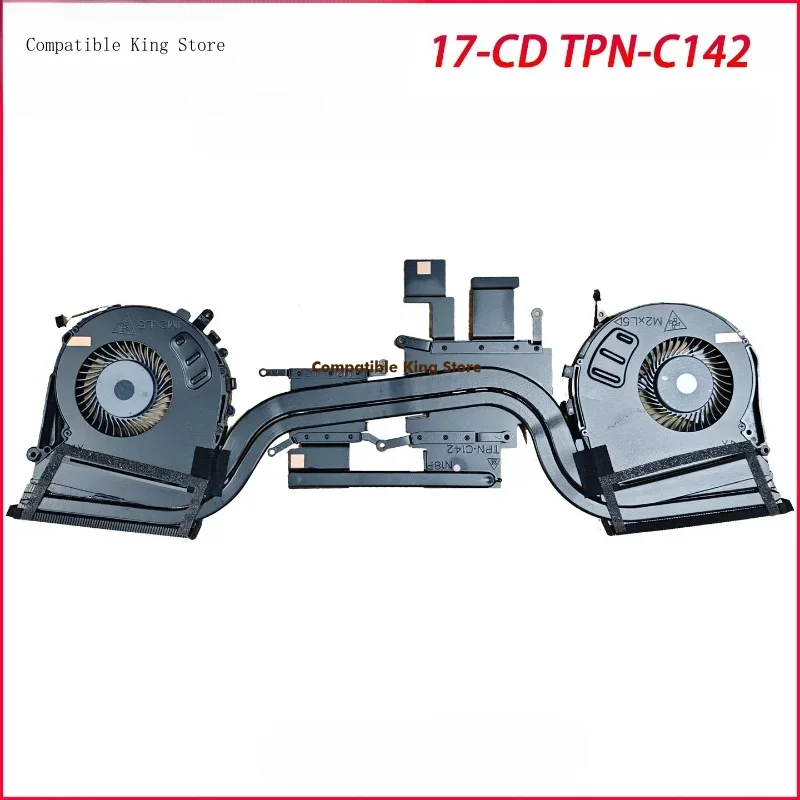 L+New Laptop CPU+GPU Radiator with fan set for HP Omen 5 Plus 17-CD TPN-142 Cooling Module Fan L57166-001