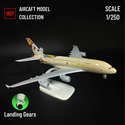 Etihad Aviao Model samolotu 1:250 Airbus Boeing Skala Diecast Miniatura A350 A380 B777 B787 Lotnictwo Dziecko Prezent świąteczny Zabawka