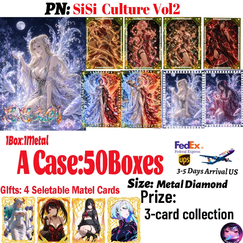 Naruto Shippuden Metal Diamond Collectible Cards Sakura Haruno Hinata Hyuga CCG TCG Booster Box Trendy Birthday Party Hobby Gift