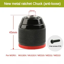 WORX electric drill original huck ratchet self-locking metal chuck accessories WU132/130X/131/210