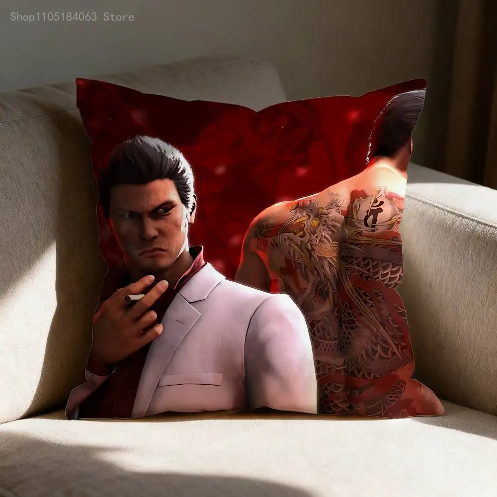 Y-YAKUZA Kazuma Kiryu كيس وسادة ل أريكة ديكور سيارة مكتب غرفة الطباعة غطاء الوسادة الزينة والحامي