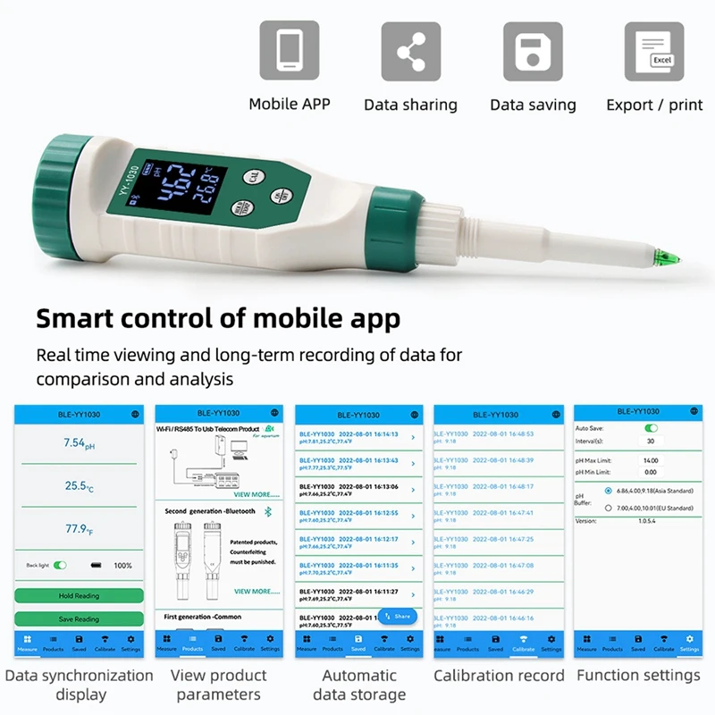 YY-1030 Digital Display PH Meter Meat Cosmetic Acidity Meter Acidity Meter Soil PH Detection Water Quality Monitor Tester