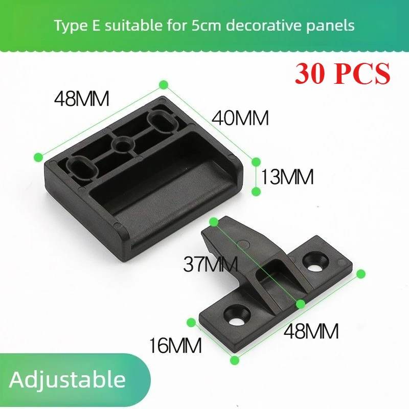 30 Stück Push-In-Fittings, Press-Fit-Panel-Clips, Küchensockel-Befestigungen, Kunststoff-Verbindungsbeschläge, Hardware – Detail 8