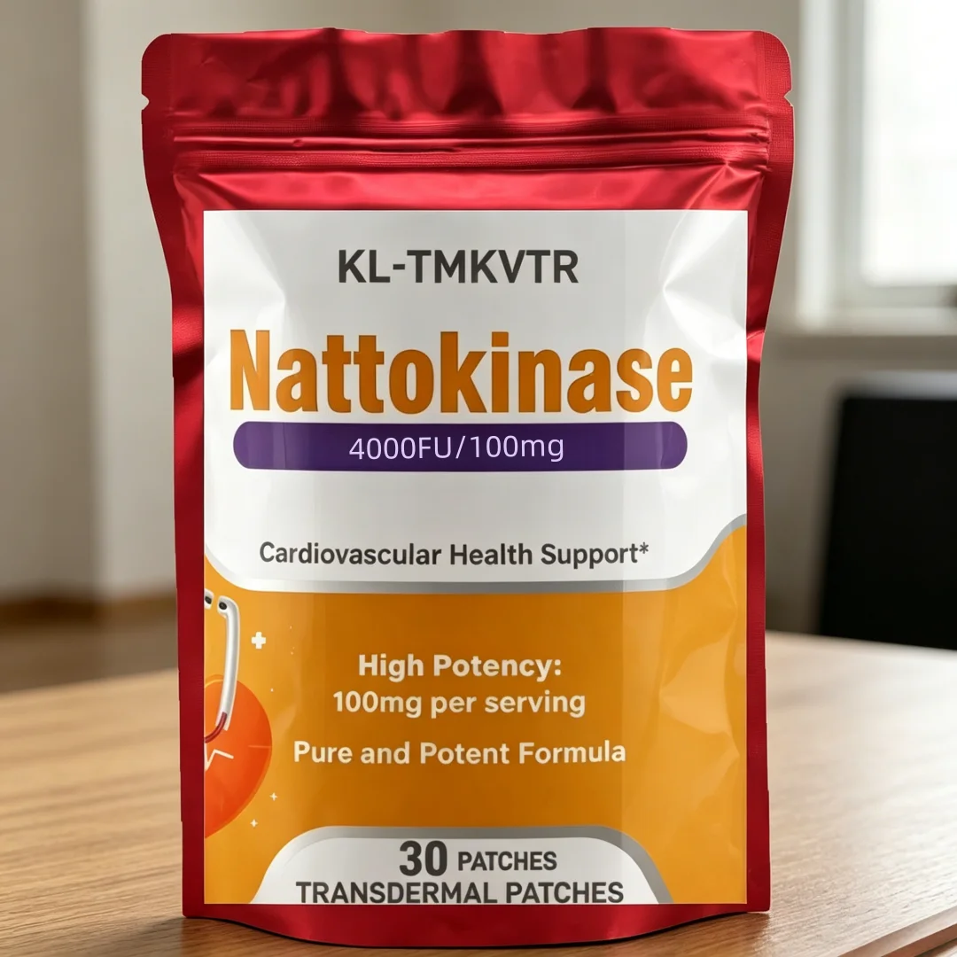 30 Patches Nattokinase 4,000fu Transdermal Patches - Strength Enzyme & Heart Support