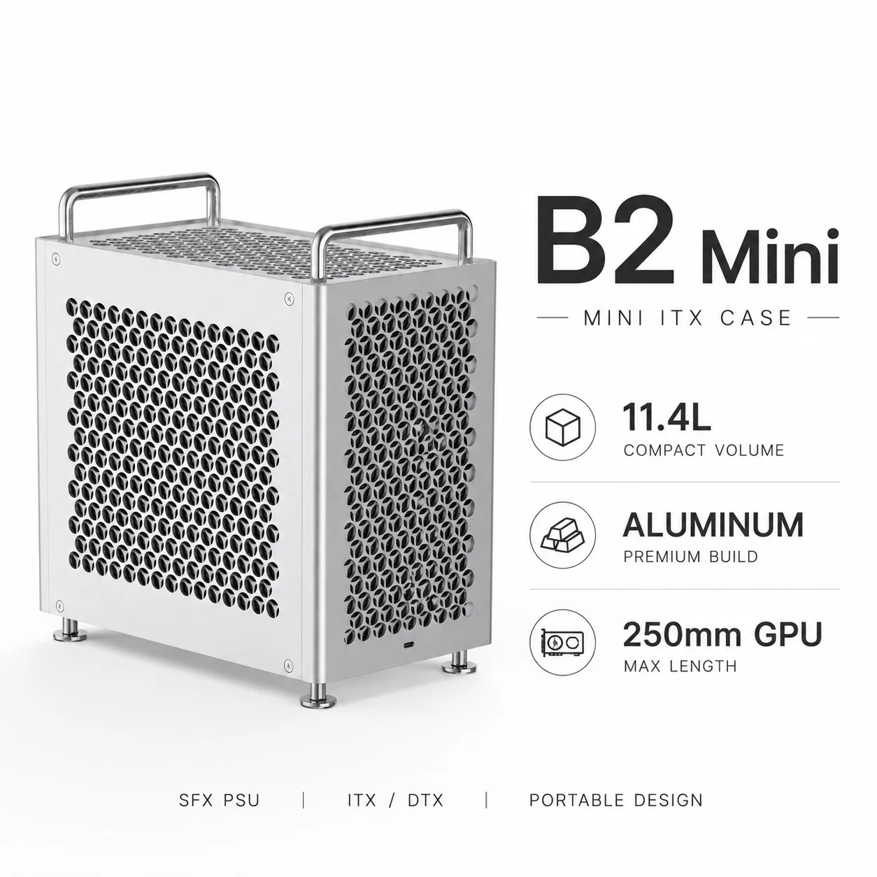 B2Mini ITX Aluminum Case 11.4L - Case Mesh Panel 评论和价格