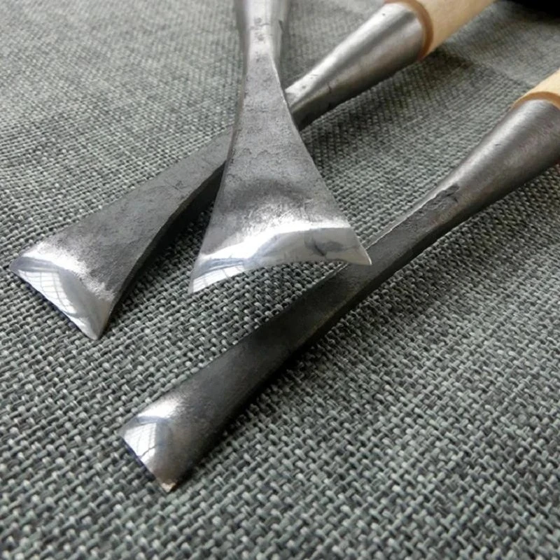 6PC SET Woodwork Carving Knife Round Cirle Dig a Hole Spoon Knife Chisel 0.5-3cm Hand Wood Carving Knives