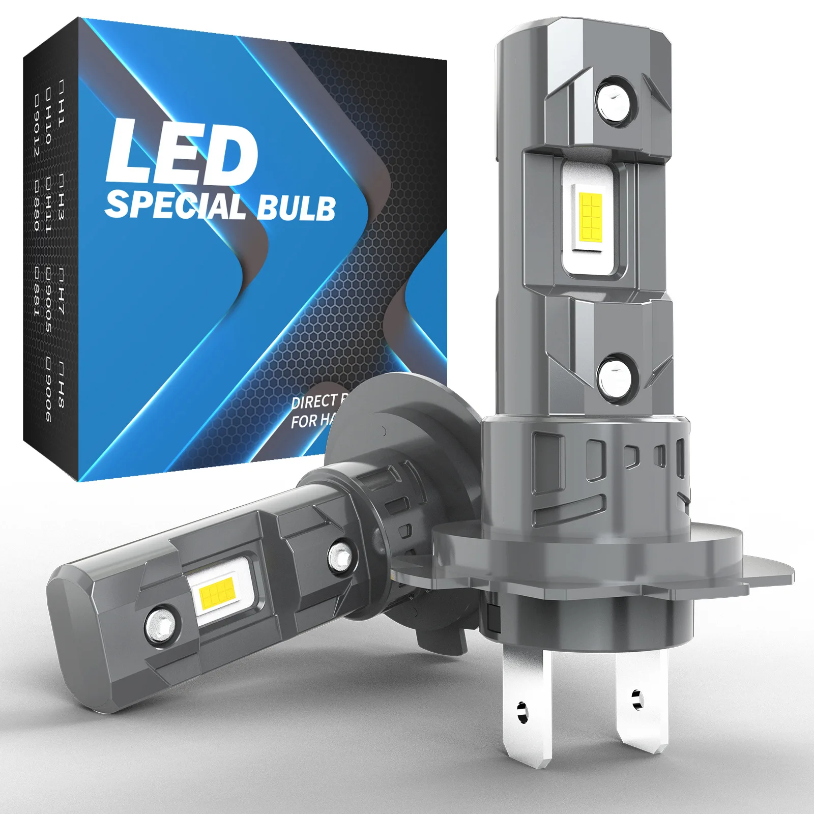 

2025 Лидер продаж H7 H11 H4 H8 9005 Автомобильные светодиодные фонари 16000LM Супер яркие встроенные фары Plug and Play Автомобильные аксессуары