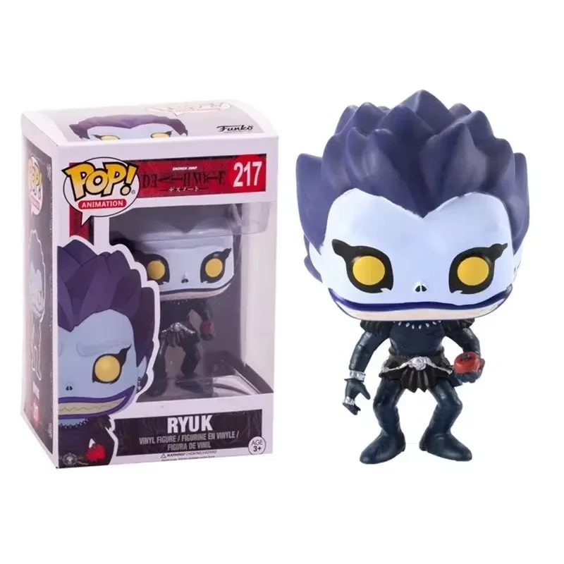 FUNKO POP Death Note Light 216 #   RYUK 217 #   L con Pastel 219 #   Figura de acción coleccionable de vinilo, muñecos de película, juguetes de carnaval y Navidad