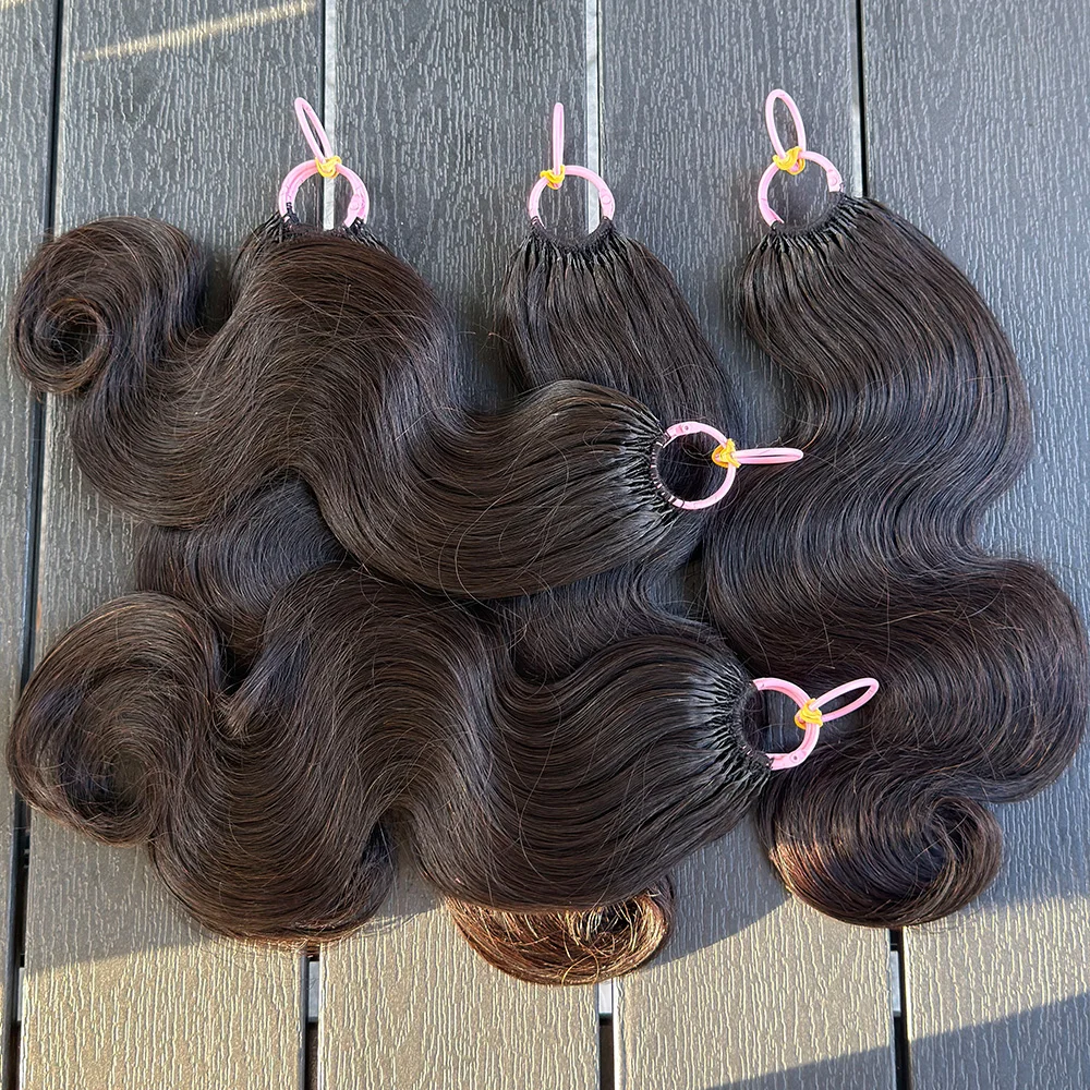 Body Wave Knotless Pre-Separated Crochet Hair Extensions Human Hair Natural Color Crochet Feather Human Hair For Braids