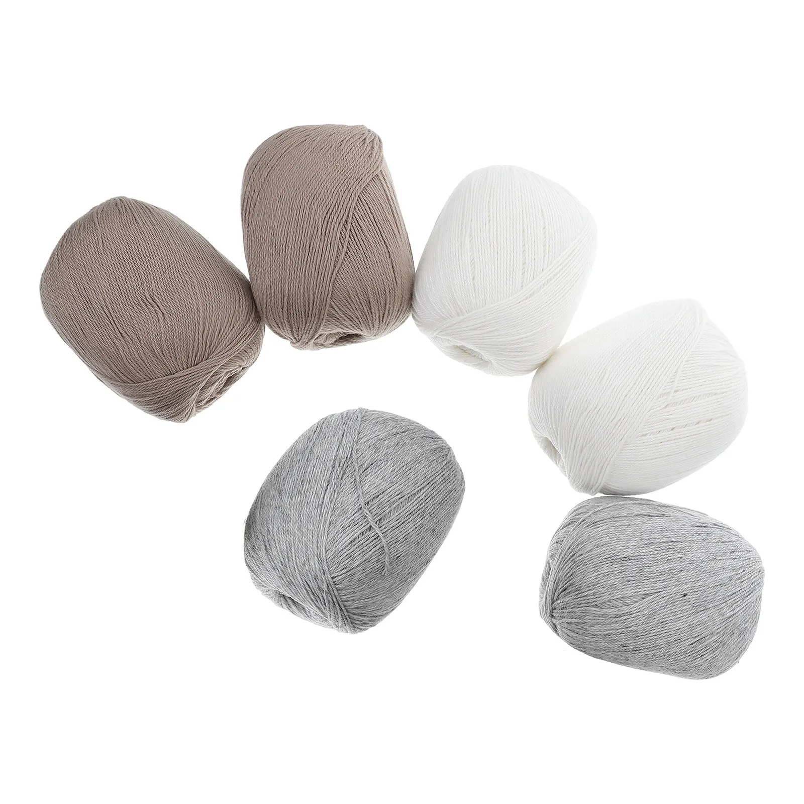 

6 Balls Delicate Cashmere Yarn Pure Goat Fiber Fine Knitting Yarn for Crocheting Scarves Shawls Hats Cardigans Sweaters DIY