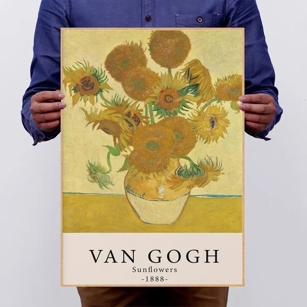 Vincent Van Gogh Oil Paintings Poster Poster Kraft Club Bar Paper Vintage Poster Wall Art Painting Bedroom Study Stickers