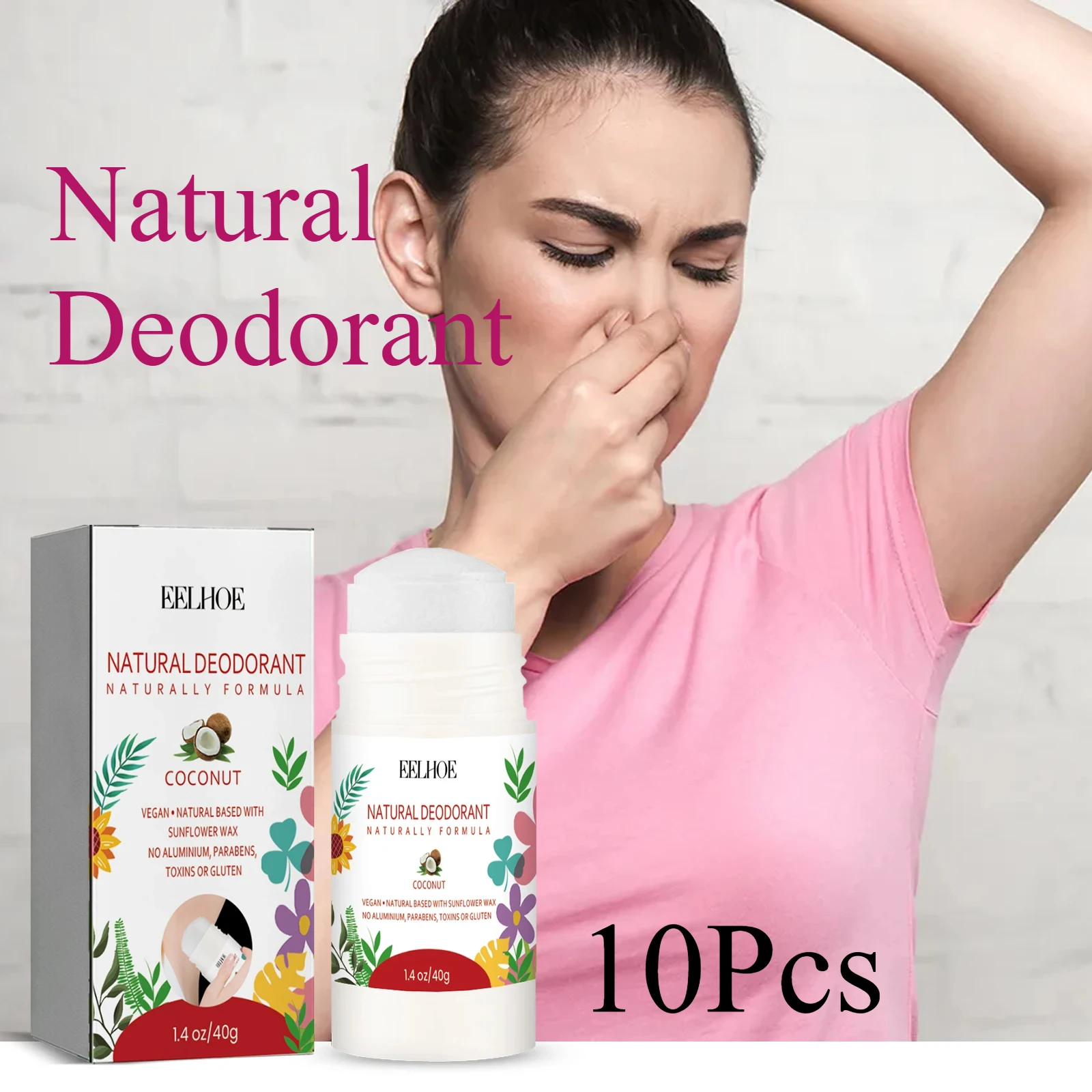 10Pcs Underarm Deodorants Eliminate Armpit Bad Smell Antiperspirants Remove Sweat Odor Natural Refreshing Long-lasting Body Care