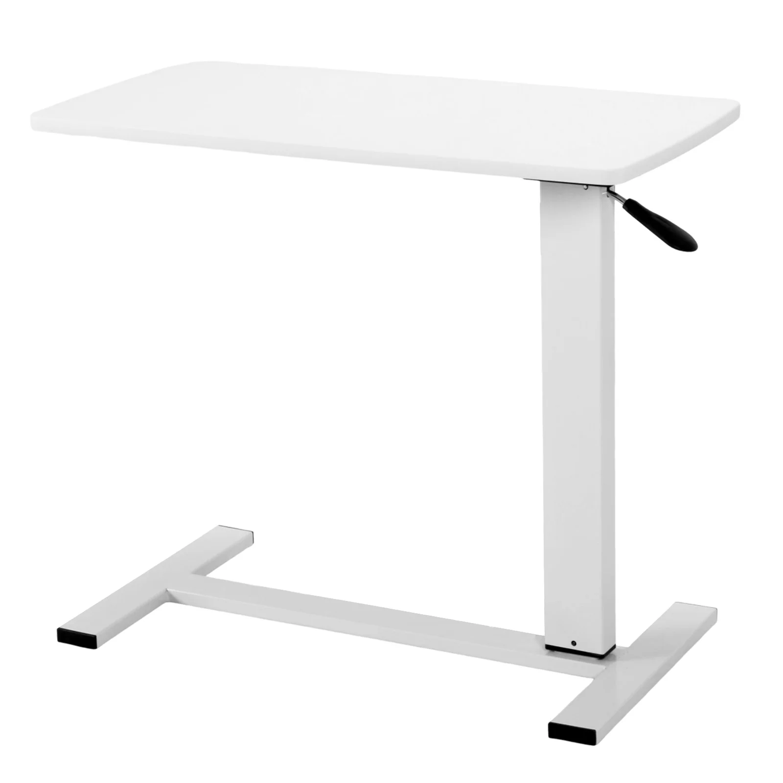

Bed Rolling Laptop Table with Wheels Pneumatic Lap Desks 27.56-37.4in Adjustable Height for Living Room Bedroom Hospital Use