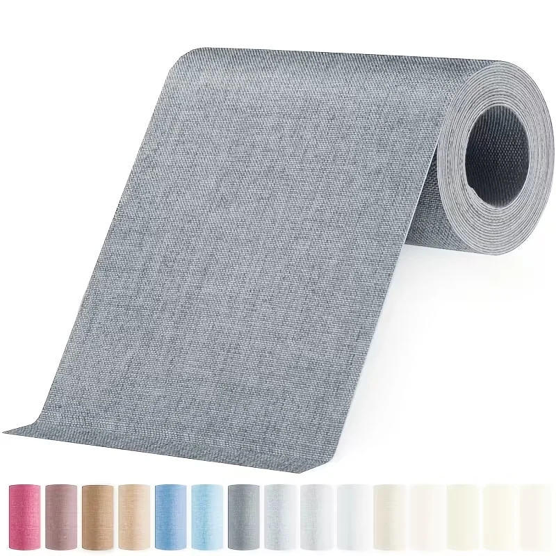 1PC 2m/78.74inch Self-Adhesive Linen Patch Cloth for Furniture, Sofa, Car Seat, Box, Crafts, Wear-Resistant and Durable Linen Re